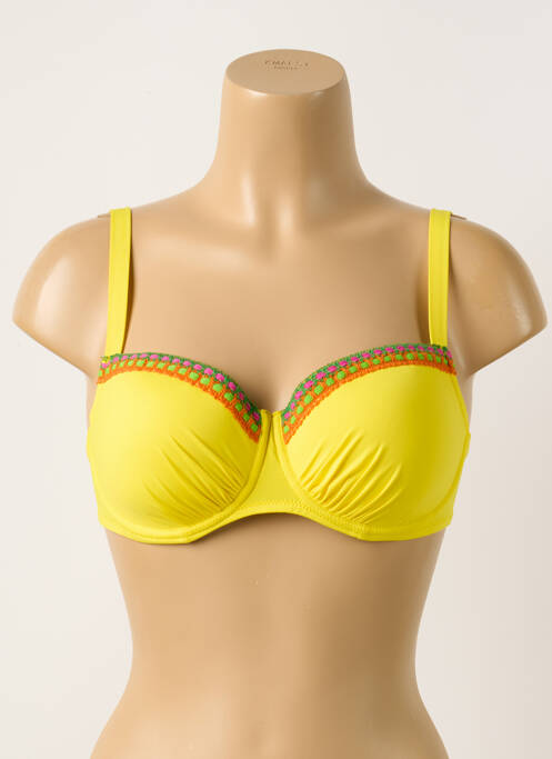 Haut de maillot de bain jaune ANTIGEL pour femme