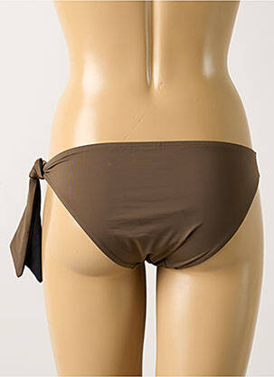Bas de maillot de bain effet matière satinée culotte vert AUBADE femme