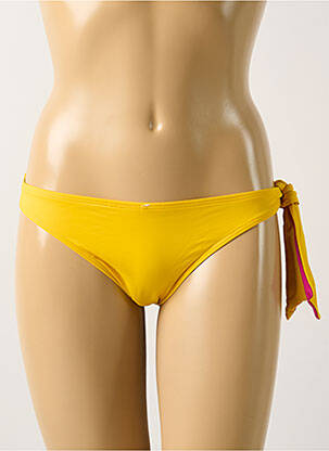 Bas de maillot de bain effet matière satinée culotte jaune AUBADE femme
