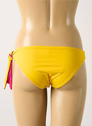 Bas de maillot de bain effet matière satinée culotte jaune AUBADE femme