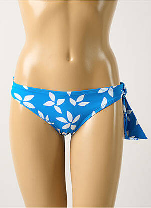 Bas de maillot de bain imprimé fleurs culotte bleu AUBADE femme