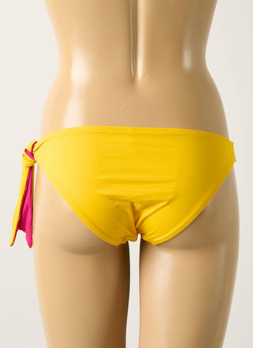 Bas de maillot de bain effet matière satinée culotte jaune AUBADE femme