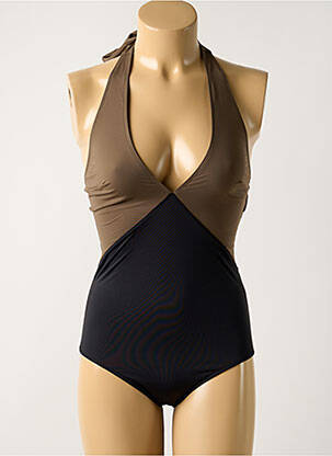 Maillot de bain 1 pièce haut soutien-gorge emboitant haut soutien-gorge emboitant marron AUBADE femme
