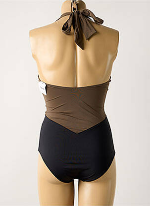 Maillot de bain 1 pièce haut soutien-gorge emboitant haut soutien-gorge emboitant marron AUBADE femme