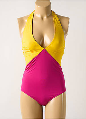 Maillot de bain 1 pièce haut soutien-gorge emboitant haut soutien-gorge emboitant jaune AUBADE femme