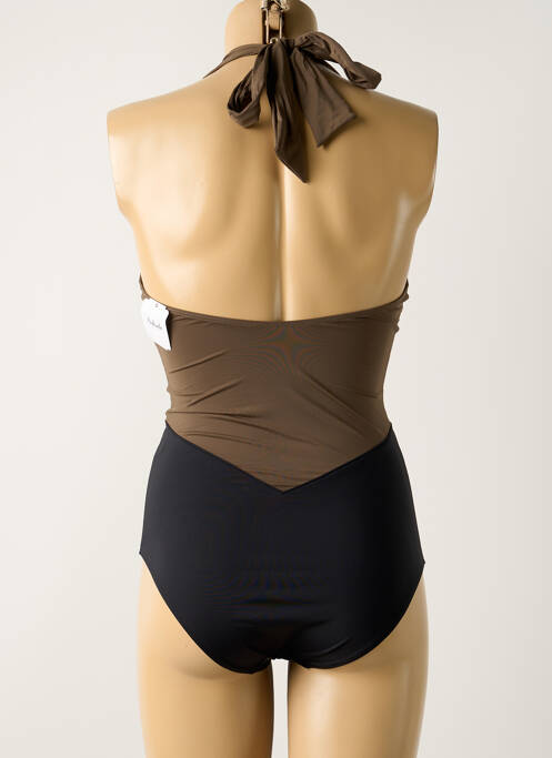Maillot de bain 1 pièce marron AUBADE pour femme