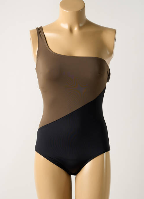 Maillot de bain 1 pièce marron AUBADE pour femme