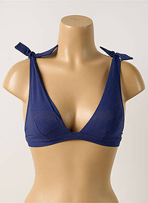 Haut de maillot de bain stretch haut triangles bleu SIMONE PERELE femme