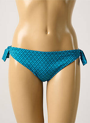 Bas de maillot de bain tissage satiné bikini bleu SIMONE PERELE femme