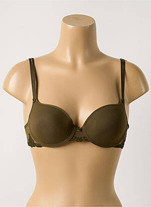 Soutien-gorge effet matière satinée haut soutien-gorge moulé vert PASSIONATA femme