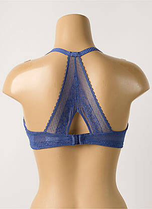 Soutien-gorge effet matière satinée haut soutien-gorge moulé bleu PASSIONATA femme