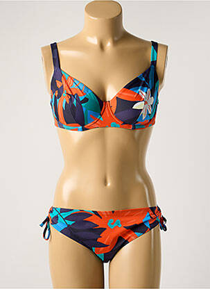 Maillot de bain 2 pièces stretch haut soutien-gorge balconnet bleu SIMONE PERELE femme