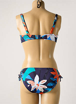 Maillot de bain 2 pièces stretch haut soutien-gorge balconnet bleu SIMONE PERELE femme