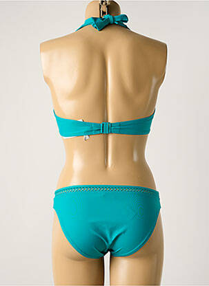 Maillot de bain 2 pièces stretch haut soutien-gorge emboitant bleu SIMONE PERELE femme