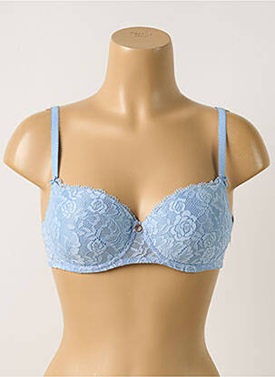 Soutien-gorge effet matière satinée haut soutien-gorge moulé bleu AUBADE femme