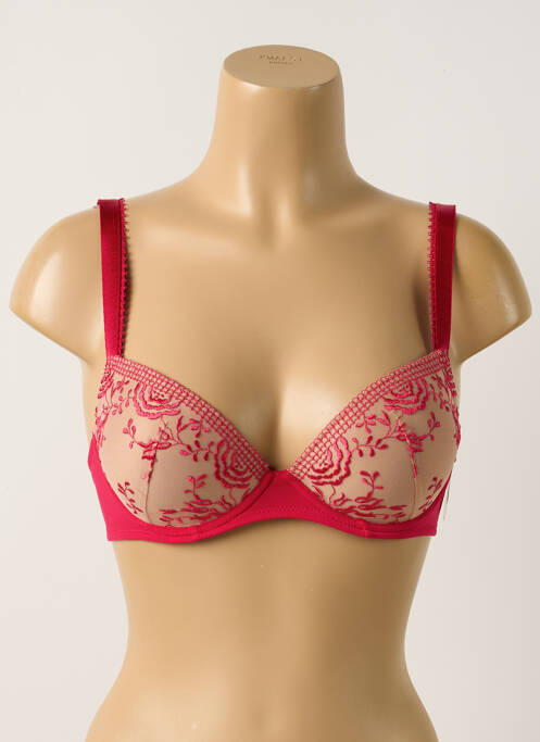 Soutien-gorge effet matière satinée haut soutien-gorge push-up rose AUBADE femme