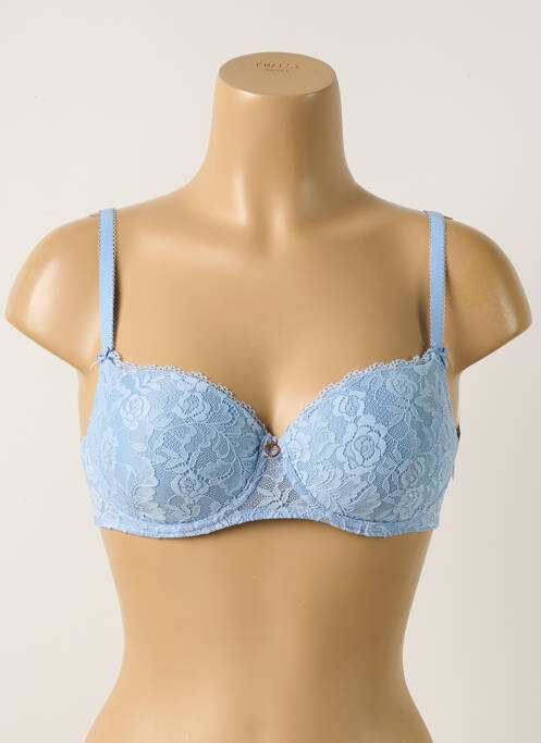 Soutien-gorge effet matière satinée haut soutien-gorge moulé bleu AUBADE femme