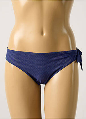 Bas de maillot de bain effet matière satinée culotte bleu SIMONE PERELE femme