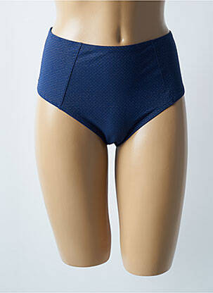 Bas de maillot de bain effet matière satinée culotte bleu SIMONE PERELE femme