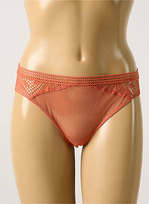 Culotte tissage dentelle orange PASSIONATA femme