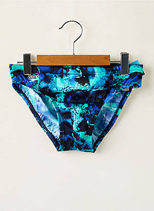 Slip de bain tissage satiné bleu SPEEDO garcon