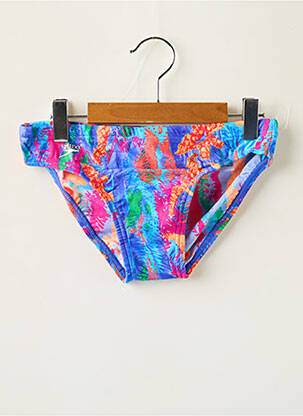 Slip de bain tissage satiné bleu SPEEDO garçon