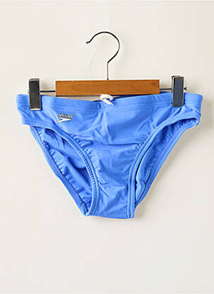 Slip de bain tissage satiné bleu SPEEDO garçon
