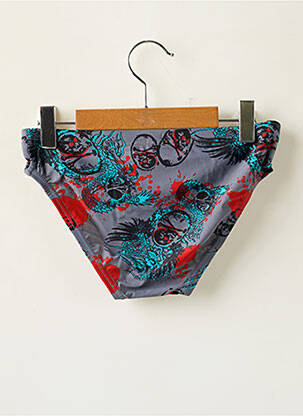 Slip de bain tissage satiné gris SPEEDO garçon
