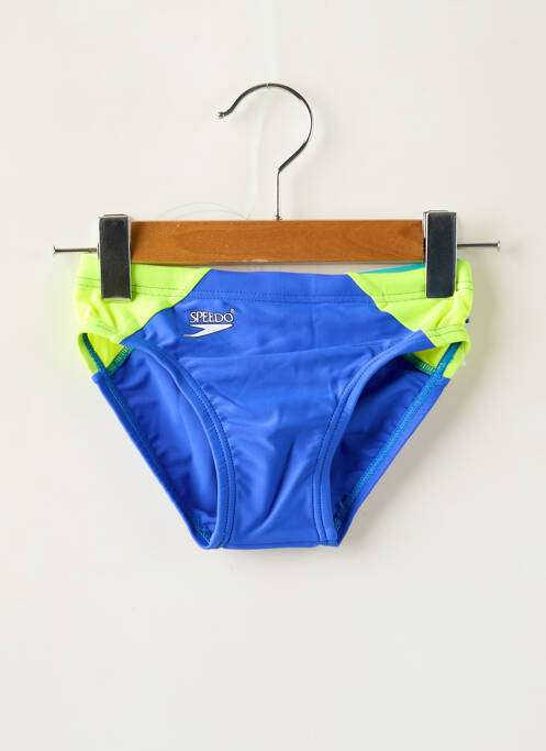 Slip de bain tissage satiné bleu SPEEDO garcon