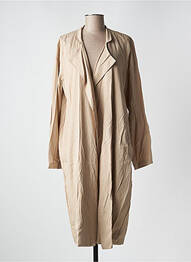 Trench tissage popeline sans capuche beige GRACE & MILA femme