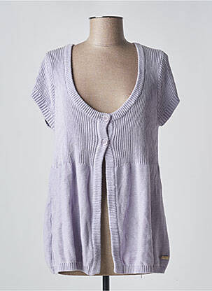 Gilet manches courtes fermeture boutonnée sur le devant violet CHILLI PEPPER femme