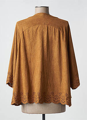 Veste casual tissage suedine marron REDSOUL femme