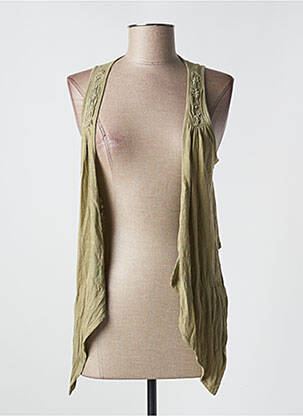 Gilet sans manche vert DE.CORP BY ESPRIT pour femme