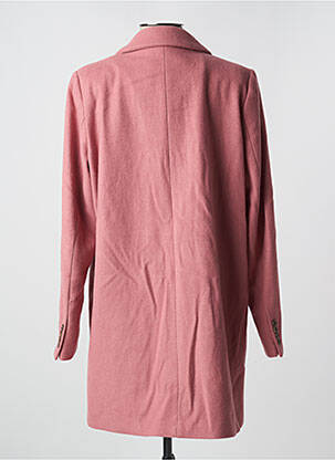 Manteau long coupe cintrée sans capuche rose MINIMUM femme