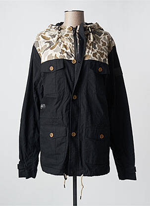 Parka manches longues a capuche noir TWO ANGLE femme