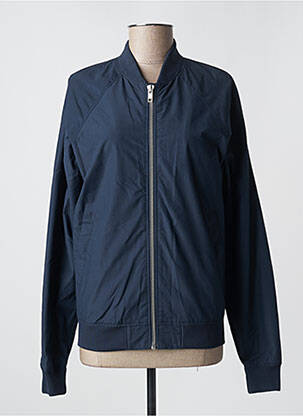 Blouson effet matière satinée bleu MINIMUM femme