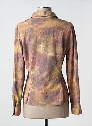 Chemisier coupe cintrée manches longues marron LUNA SORETI femme