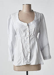 Chemisier coupe cintrée manches longues gris HEL-S femme