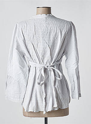 Chemisier coupe cintrée manches longues gris HEL-S femme
