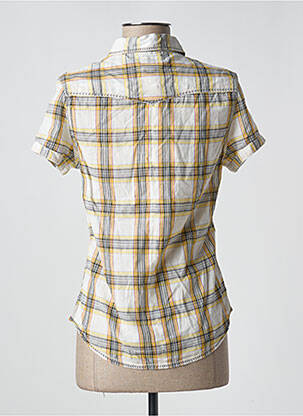 Chemisier coupe cintrée manches courtes jaune WRANGLER femme