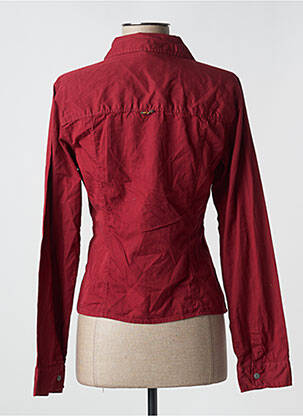 Chemisier coupe cintrée manches longues rouge CHEYENNE femme