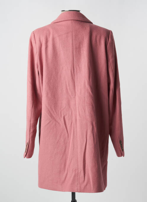 Manteau long coupe cintrée sans capuche rose MINIMUM femme