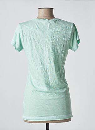 T-shirt col v manches courtes vert TEDDY SMITH femme