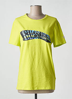 T-shirt sérigraphie manches courtes vert GUESS femme