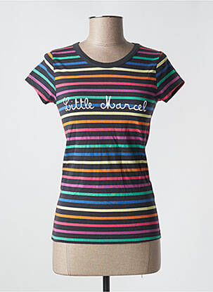 T-shirt sérigraphie manches courtes gris LITTLE MARCEL femme