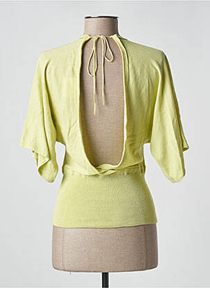 Pull col v manches 3/4 vert ZLK LIMITED femme