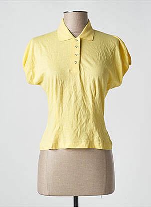 Polo stretch manches courtes jaune FRENCH CONNECTION femme