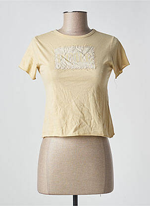 T-shirt stretch manches courtes beige TEDDY SMITH femme