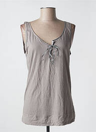 Débardeur col v sans manche gris EGERY femme