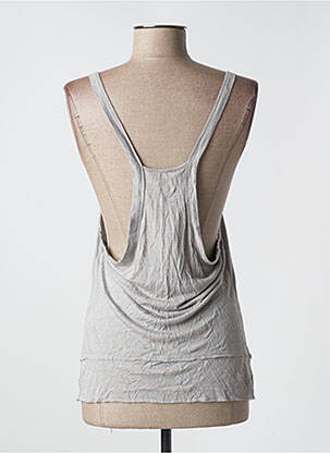 Top coupe cintrée fines bretelles gris NOTSHY femme